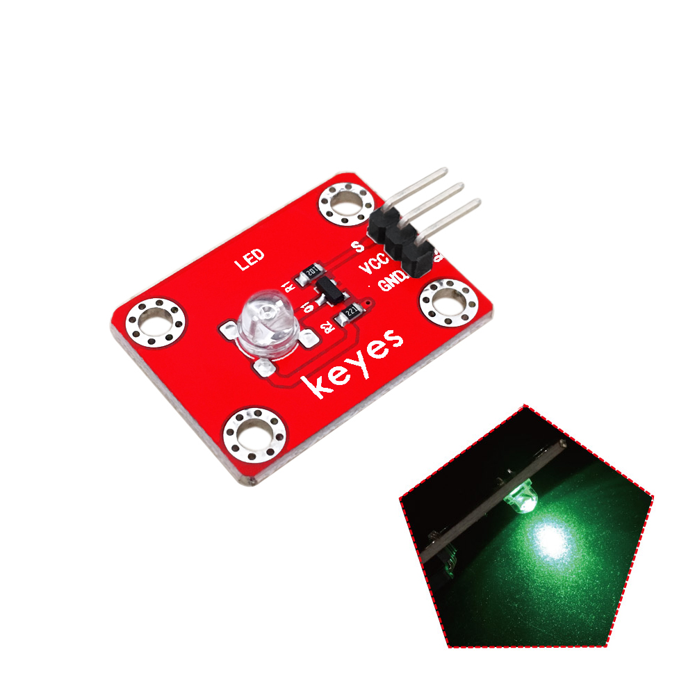 keyes 草帽LED白发绿模块(焊盘孔) 红色 环保